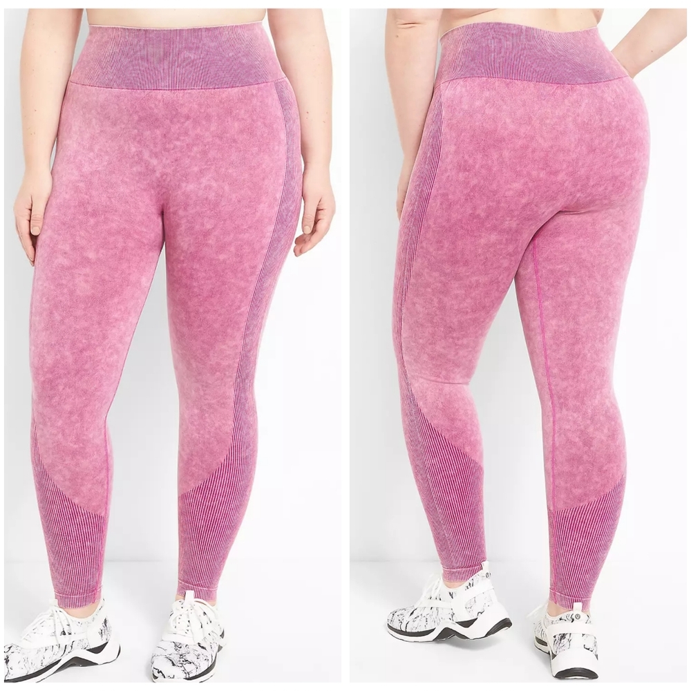 Lane Bryant Livi active high rise 7/8 tights leggings pink 14/16 NWT